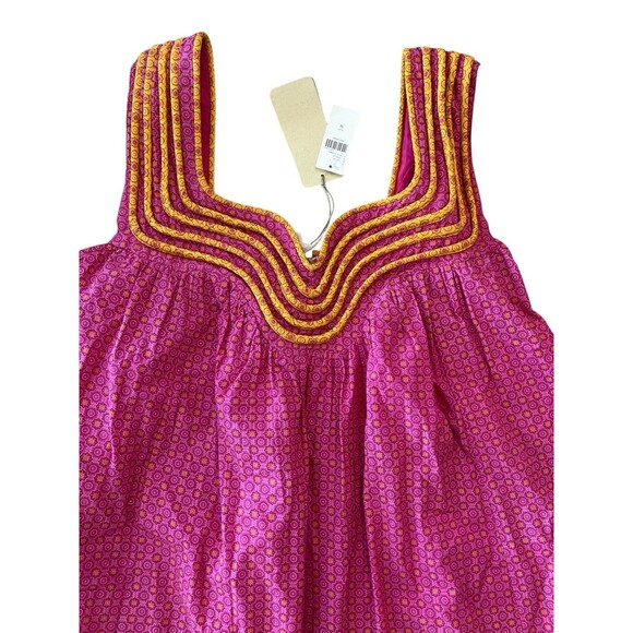Anthropologie Woman’s Dress Let Me Be Swing Sz Medium Tunic Pink Vacation Casual - Picture 6 of 11
